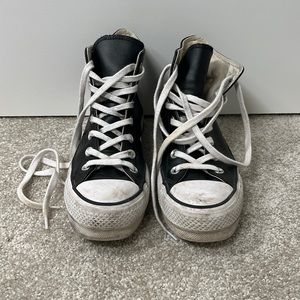 Black Leather Chuck Taylor Converse